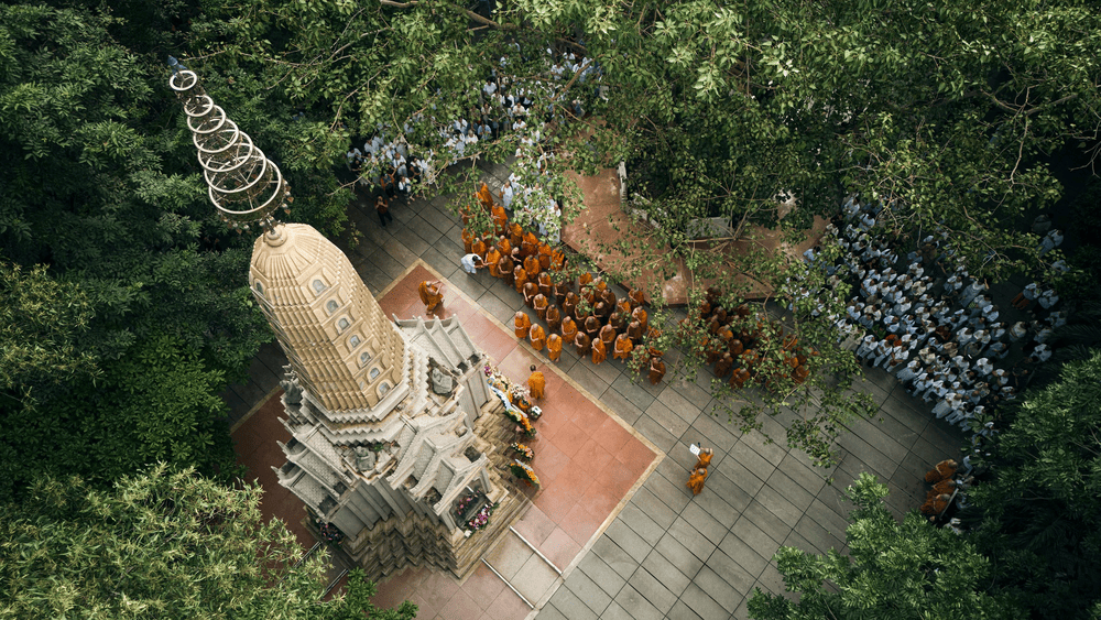 Buu Long Pagoda stands out with its unique architecture bearing the distinctive Thai style (Source: Tổ Đ&igrave;nh Bửu Long Fanpage)